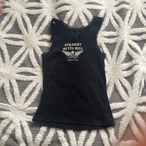 Brandi Melville lace ‘ straight out of hell ‘ tank top